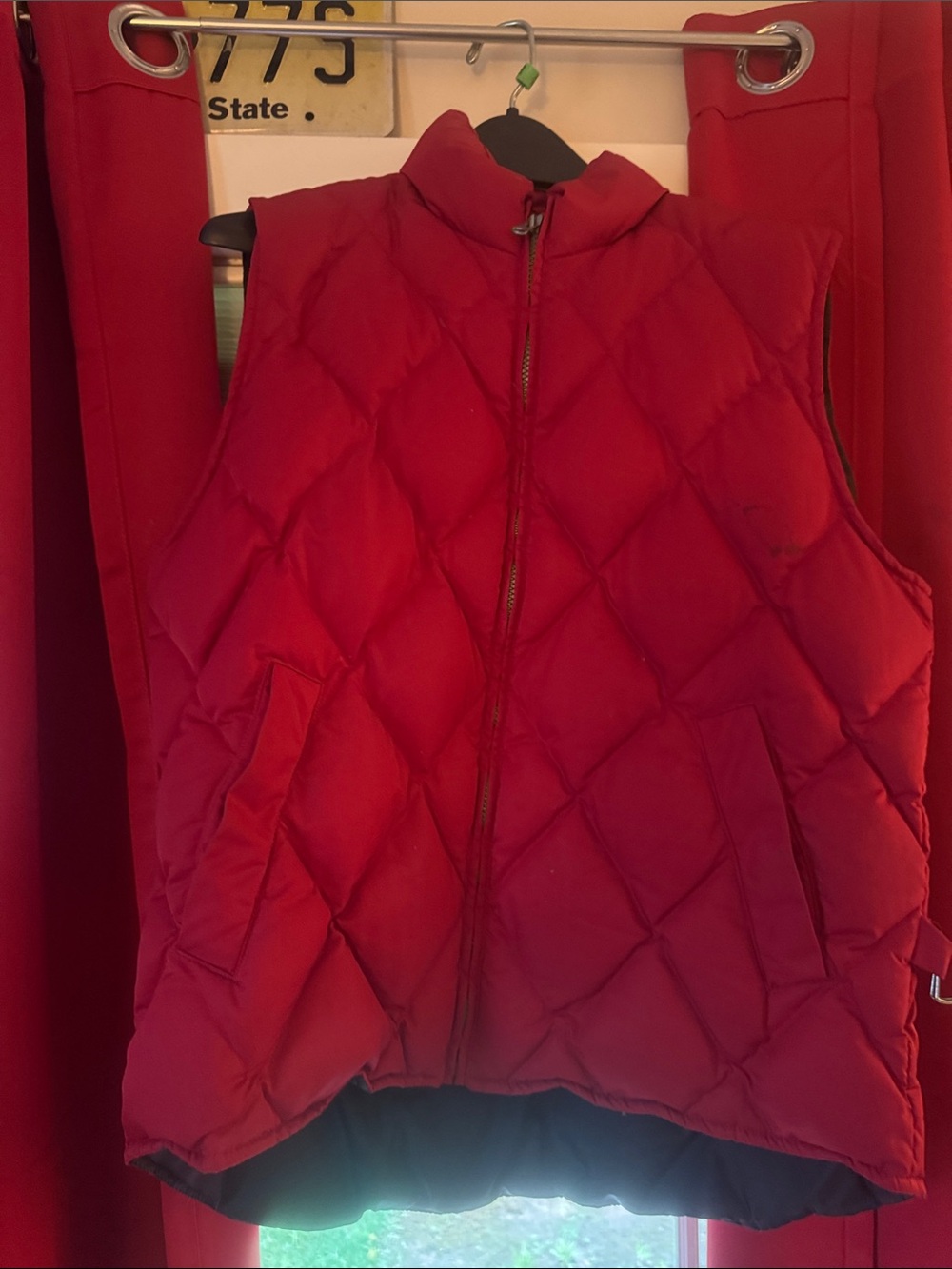 Eddie Bauer Red Quilted Puffer Vest